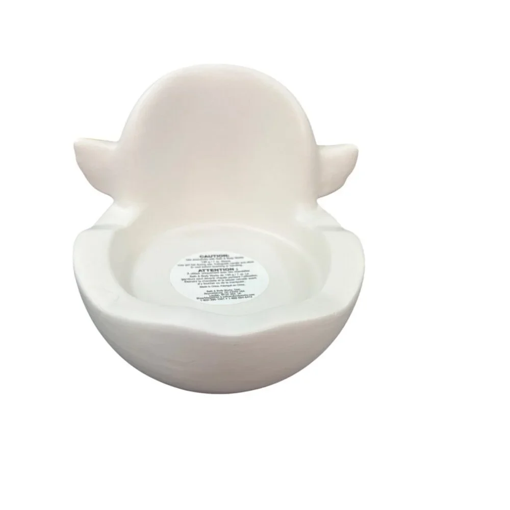 NEW Bath & Body Works Easter Chick Single Wick Candle Holder Yellow Gold White